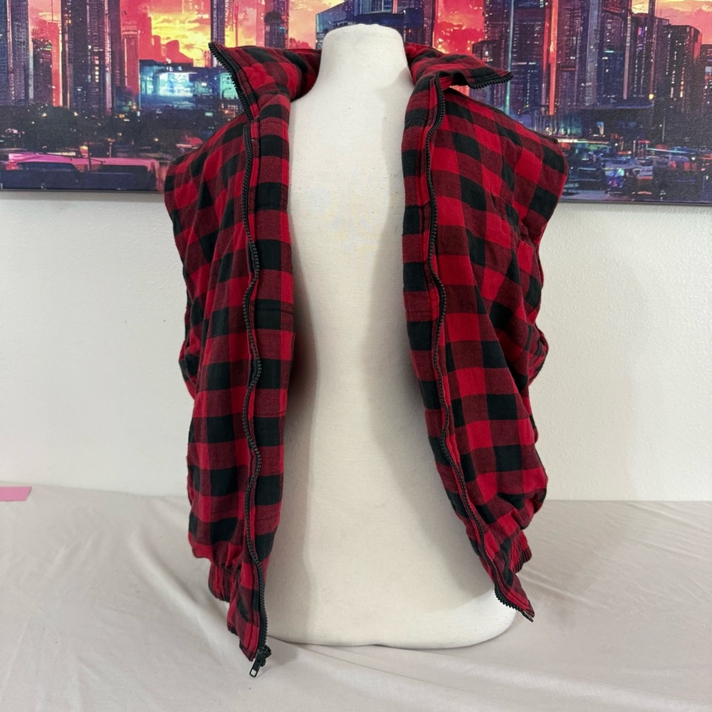 Red and Black Checkered Men's Vest